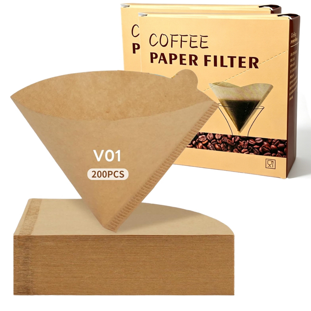 Coffee Equipment Machine - Kaffeefilter 200 Stück Konische Kaffeefilter #