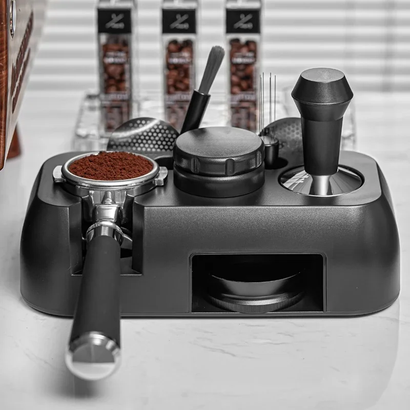 Portafilter 58Mm - Universeller ABS-Espresso-Tamperhalter Kaffee-Siebträgerständer Tamper-Aufbewahrungsbasis Kaffeezubehör Kaffee-Tamper-Station